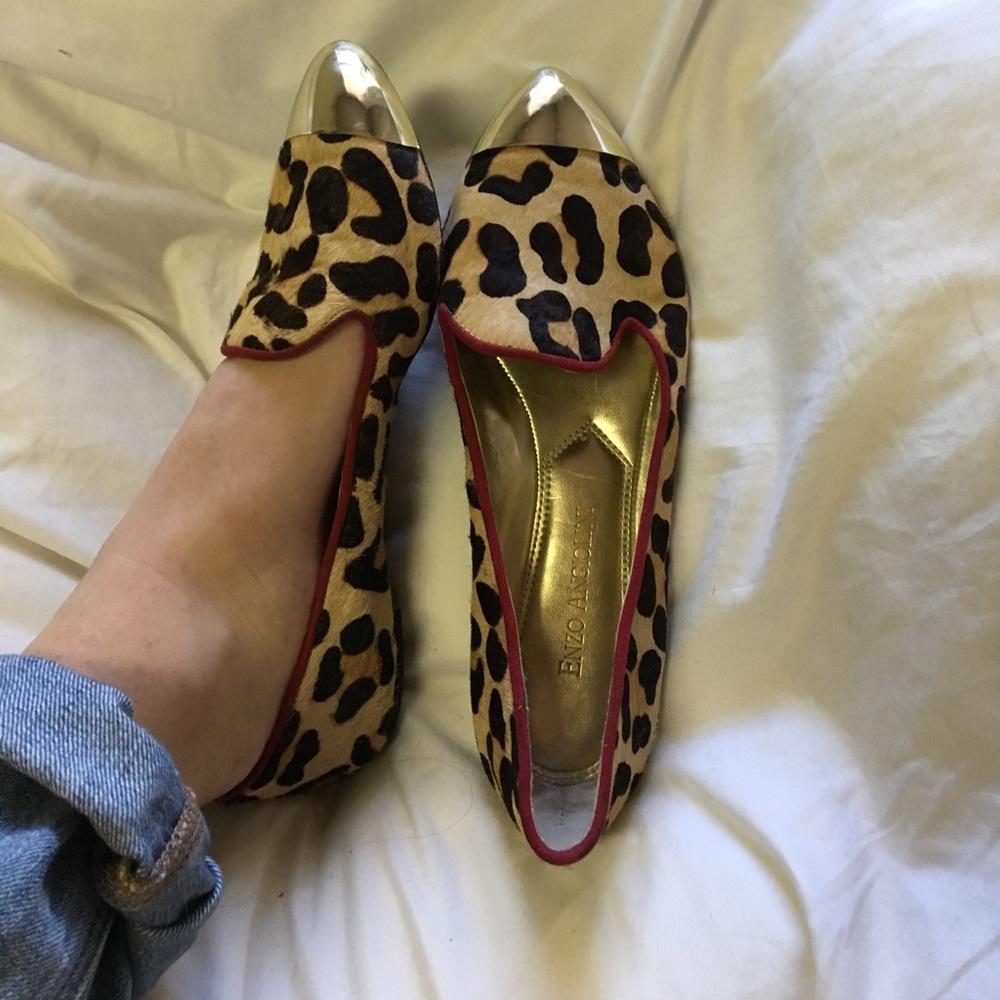 Leopard print flats/loafers